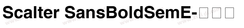 Scalter SansBoldSemE字体转换